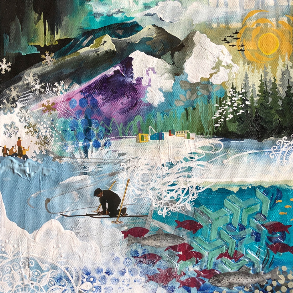 ‘Montana Winter’ Art Process, commission